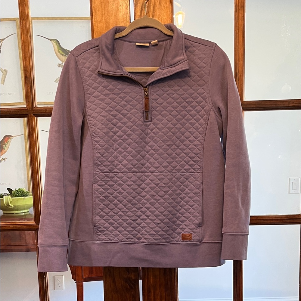 L.L. Bean Purple Quilted Women's Turtleneck Sweater